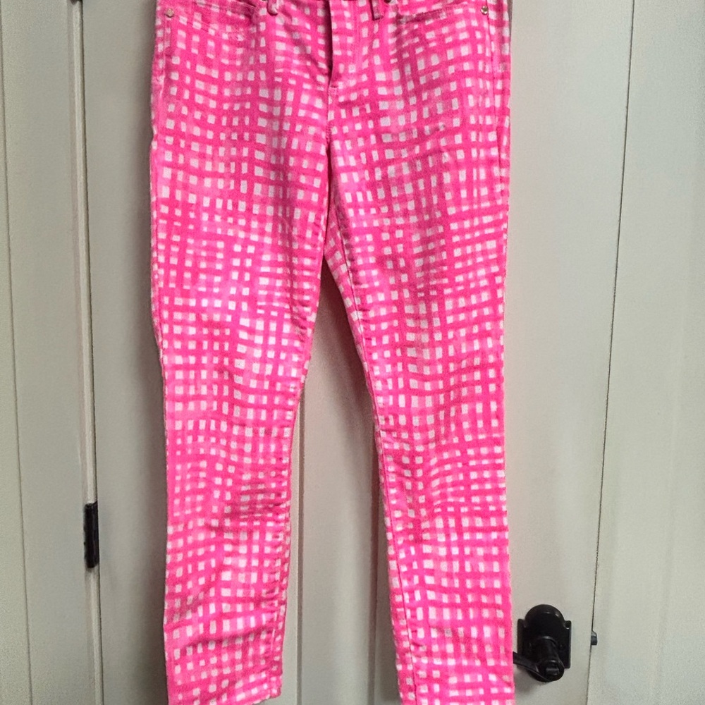 Lilly Pulitzer Women Pink Tropics Feelin Beachy South Ocean Skinny Crop Pants 10
